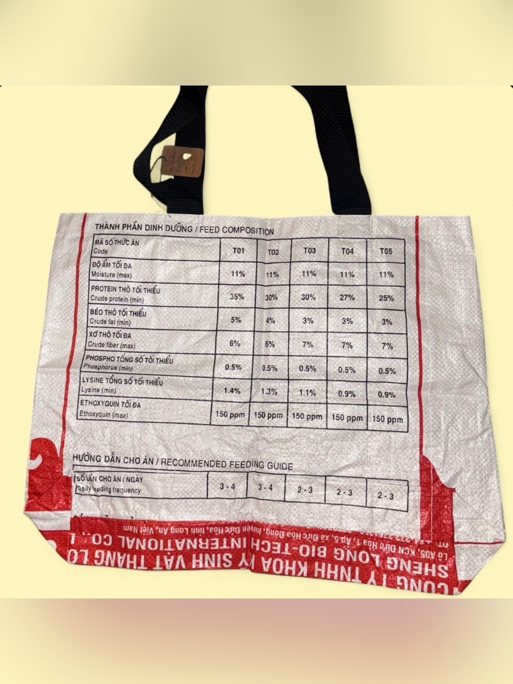 Malia Designs NWT Recycled Feed Sack Tote Bag – Handmade in Cambodia - Picture 7 of 8